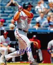 CLINT ROBINSON   WASHINGTON NATIONALS   ACTION SIGNED 8x10