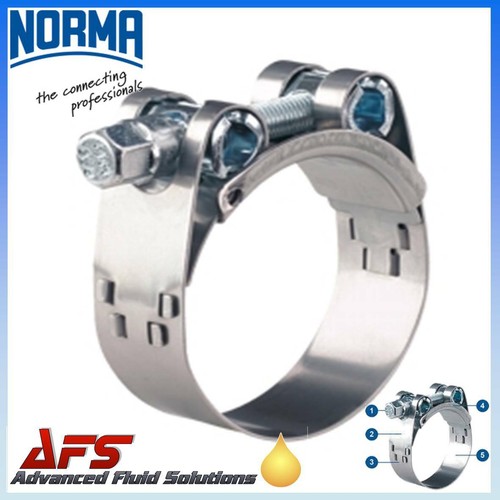 Abrazadera de manguera de silicona súper resistente NORMA W2 SS tubo de escape clip de acero inoxidable Reino Unido - Imagen 8 de 22