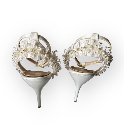 Oscar de la Renta Bridal Zemma made to order Wedding Sandal Slingback Heels - Picture 8 of 10