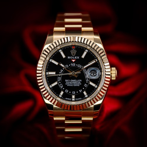 Rolex Sky-Dweller Yellow Gold Black Dial 42mm MINT Complete Box & Papers 336938 - Picture 2 of 22