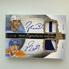 Ryan Nugen Hopkins &Taylor Hall 2013-14 The Cup Dual Signature Patches