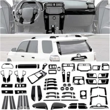 Gloss Black Interior Parts + Exterior Full Decoration Cover Trim for 4Runner 10+