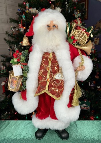 Im Ruhestand Karen Didion Originals 18"" BELEUCHTETE KLASSISCHE WEIHNACHTSMANN-Figur: handbemalt - Bild 17 von 22