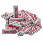 50x 12PA Premium Eraser White 60 x 21 x 11mm Latex Free Plastic Rubbers Pencil