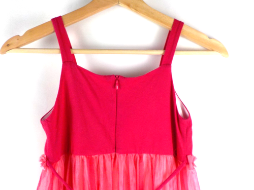 Isobella & Chloe Fuchsia Pink Sheer Layered Dress Size 8 (1403-PC Game Box) - Picture 7 of 19