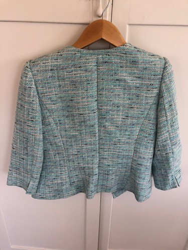 Julio Women's Jacket Aqua Size 6 - Picture 4 of 4