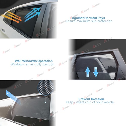 6PCS Magnetic Window Sun Shade Mesh Covers For Ford Everest 2015-2022 - Picture 10 of 12
