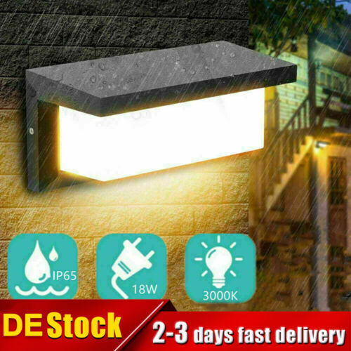 18 W LED Außenlampe Wandlampe Wandleuchte Außenleuchte Außen/innen Gartenleuchte - Bild 1 von 23