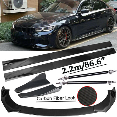 Front Lip Chin Bumper Body Kits 86.6'' Side Skirt For 3 series F10 F30 F32