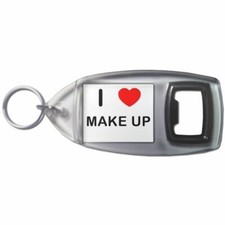 Make Up I Love Heart Bottle Opener Key Ring Plastic (97mm x 47mm)