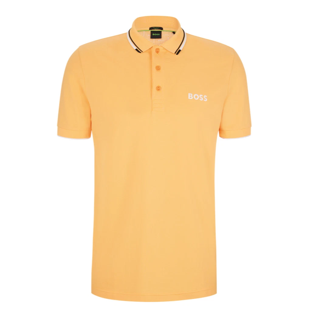 Hugo Boss BOSS Cotton Blend Polo Shirt With Contrast Details In