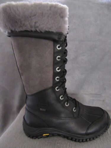 UGG Australia 1001786 Adirondack Tall Black Leather Boots Shoes US 6 EUR 37 NWB - Picture 5 of 9