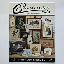 Jeanette Crews Designs Cattitudes The Fifth Litter Cross Stitch Booklet #177