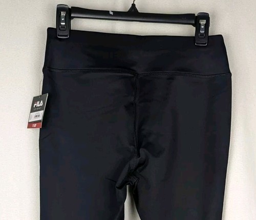 Neu mit Etikett Fila Sport Capri Leggings Damen Größe M schwarz Kreuzsaum mittlerer Aufstand - Bild 6 von 13