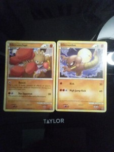 Pokemon Card HeartGold SoulSilver Undaunted 51/90 Hitmonchan and lee 52/90
