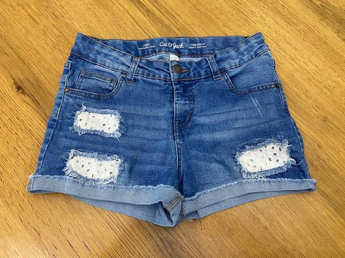 Cat &Jack Super Stretch Shorts Girls XL 14/16 So Cute! Distressed Love These!