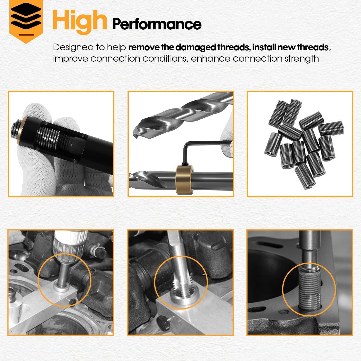 M11 x 1.5 Head Bolt Thread Repair Kit 35119S For Honda Toyota Ford GM