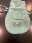 Stud Earrings with Box & Pouch Authentic Tiffany Co Sterling Silver Puffed Heart