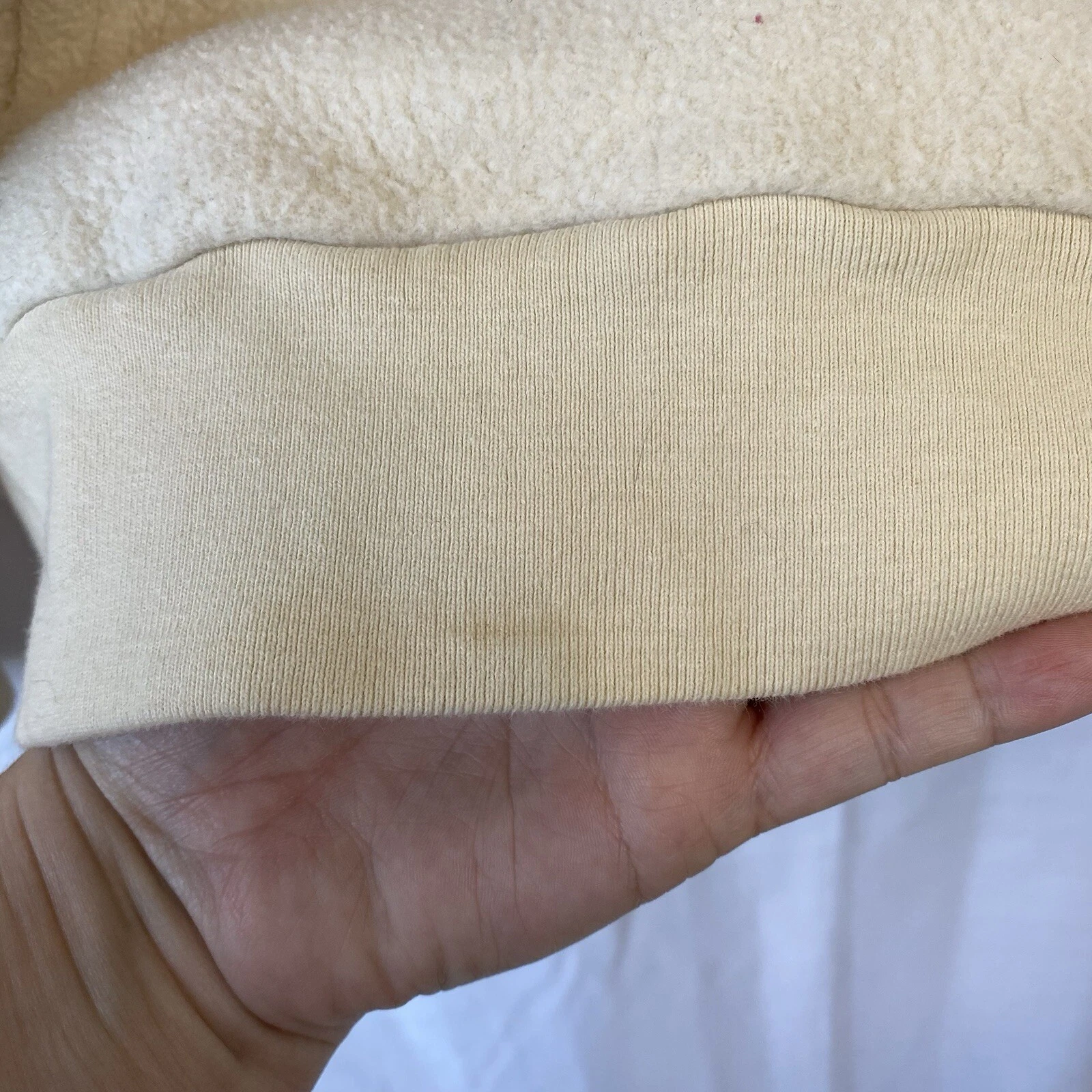 VETEMENTS Feat BlanketBlend Pullover Felpa con Cappuccio Latte d'Avena Taglia Media