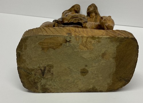 Holy Family Wooden Carving Flight Into Egypt Sculpture Figurine - 第 6/11 張圖片