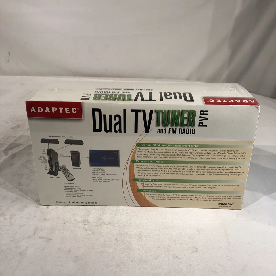 Adaptec Dual TV Tuner and FM Radio PVR AVC-3610-All-in-One- BRAND NEW! - Image 4 of 4