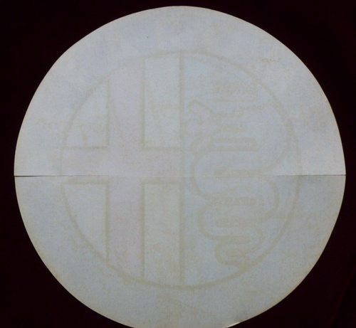 Vintage Alfa Romeo Badge Emblem Sticker Decal Large 20cm Diameter - Picture 2 of 3