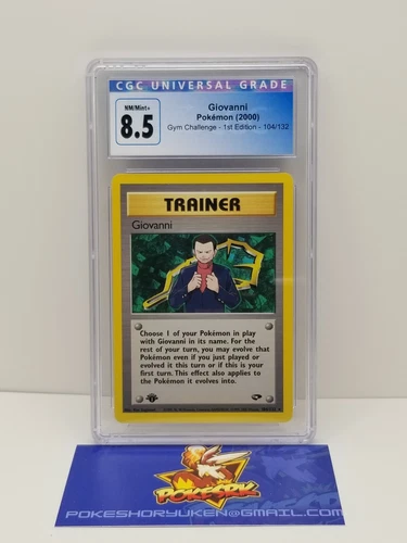 Pokemon 2000 CGC 8.5 Gym Challenge 1st Edition Giovanni 104/132