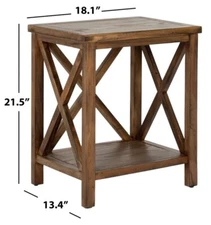 Safavieh Candence Cross Back End Table, Reduced Price 2172706498 AMH6523D