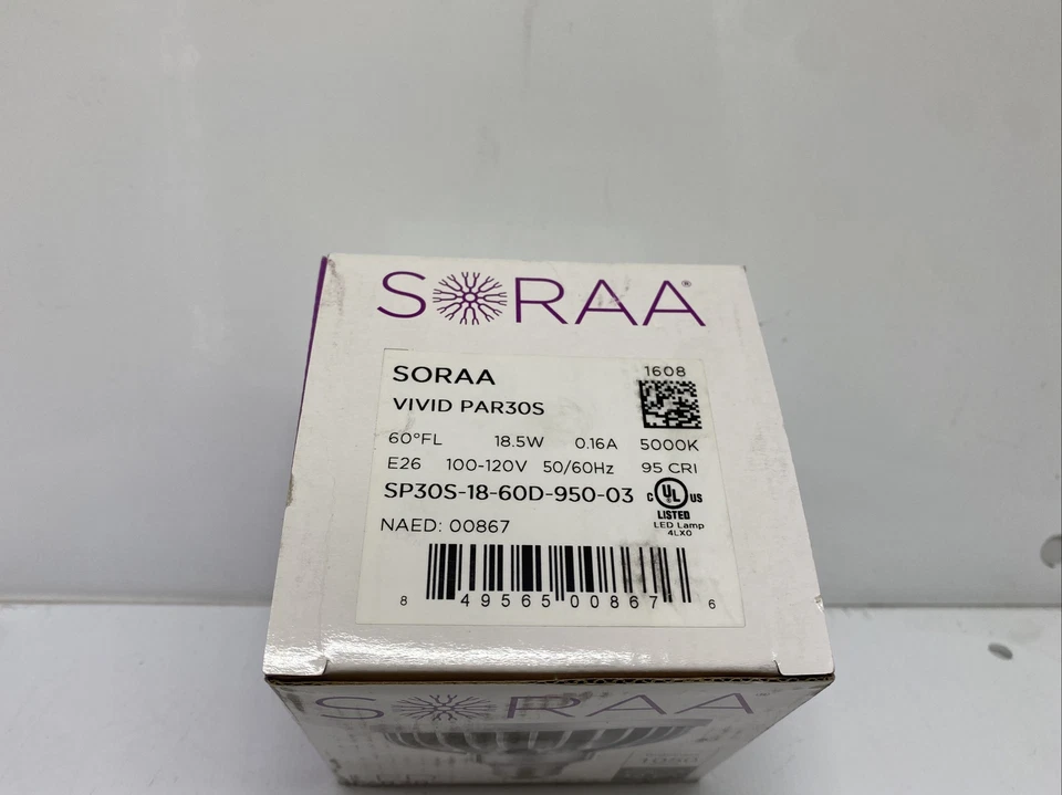 (A) SORAA 00867 LED Floodlight Bulb SP30S-18-60D-950-03 60° FL  18.5W 0.16A ⭐️ - Image 2 of 3
