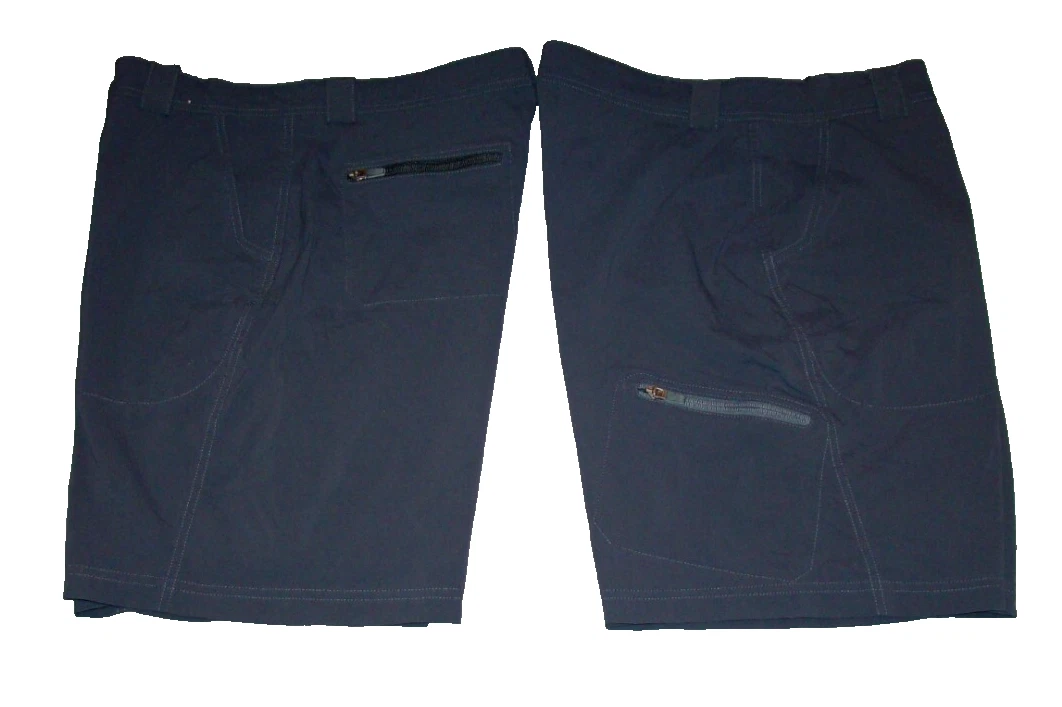Lot of 2 Vintage L.L. Bean Mens Size Medium 268846 Charcoal Black Hiking Shorts