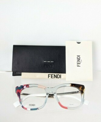 New Fendi Eyeglasses 50mm FENDI FENDIGRAPHY HOBO LOGO 50065 001 Gray Crystal Eyeglass  main image 2