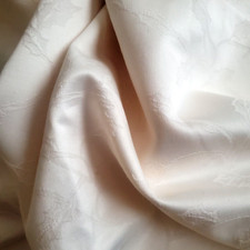 Superb Ivory Brocade Upholstery Fabric Leaves and Vines - 2.5 Yards