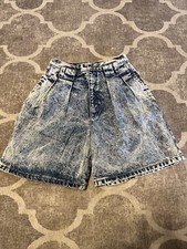 vintage 90 s palmettos acid wash high waisted mom shorts size 7