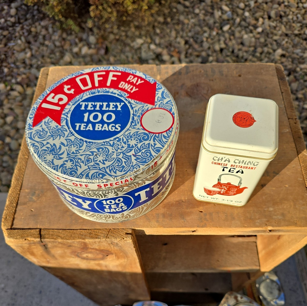チャティーレトロ CH'A CHING CHINESE RESTAURANT TEA TIN & TETLEY