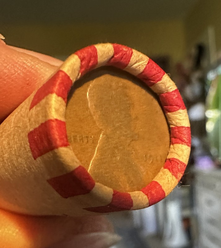 Full Roll Of Wheat Pennies With 1911 End Coin