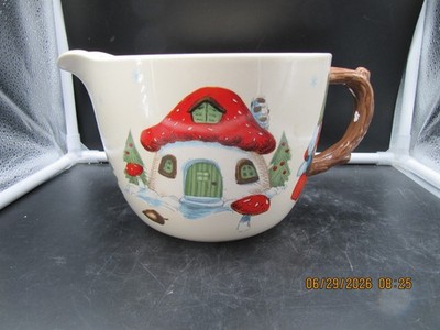 Holiday Time Gnomes & Mushrooms Batter Bowl