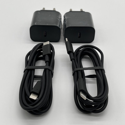 Apple MFi Certified 25W USB-C Schnellladegerät + USB C zu Lightning Kabel x 2
