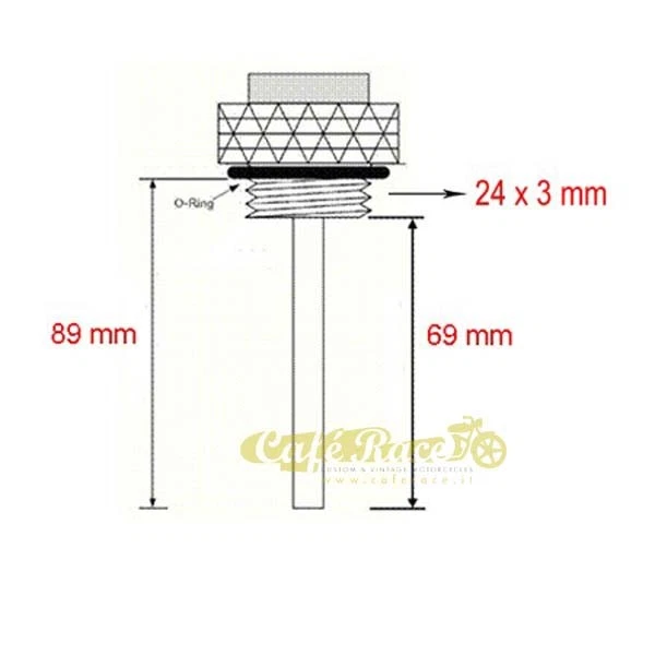 Termometro olio motore cromato / fondo bianco per Honda caferace vintage - Imagen 3 de 4