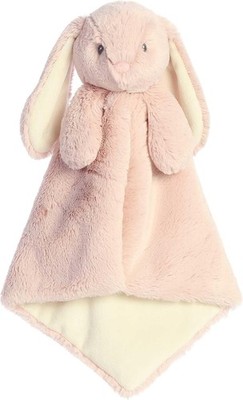 Aurora Ebba Playful Dewey  Pink Bunny Luvster Baby Stuffed Animal, Rose 16 in