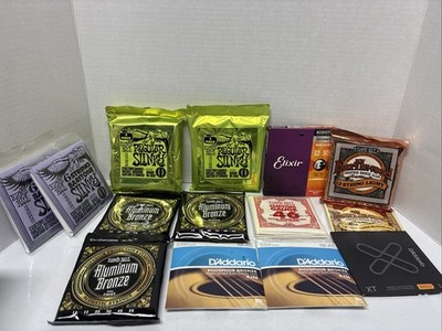 Assortment Of Ernie Ball And D Addario Guitar Strings. Lot Of 14 Unopened Packs