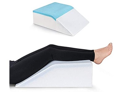 Ebung Leg Elevation Foam Wedge Pillow with Cooling Gel & Washable Cover