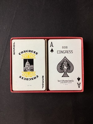Vintage U.S. Playing Card Co. No. 606 Two Decks Congress Playing Cards
