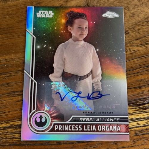 Vivien Lyra Blair Princess Leia Organa 2023 Topps Chrome Star Wars AUTO Card #17