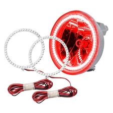 LED Fog Lights Halo Ring Lights Red For 2010-2013 Chevrolet Camaro