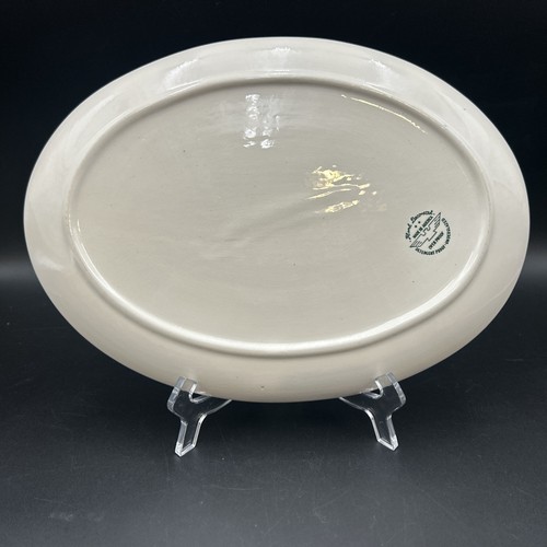 Vtg MARCREST Swiss Alpine Hand Decorated Oval Serving Platter 13.5” China - Picture 2 of 5