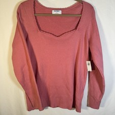 Old Navy Women s Plus 3X Pink Ribbed Knit Squ...