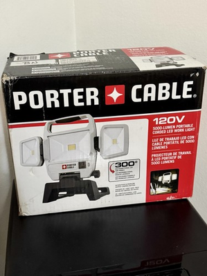 #ad #ad PORTER CABLE 5000 Lumen Heavy Duty Corded LED Portable Adjustable USB $99.00