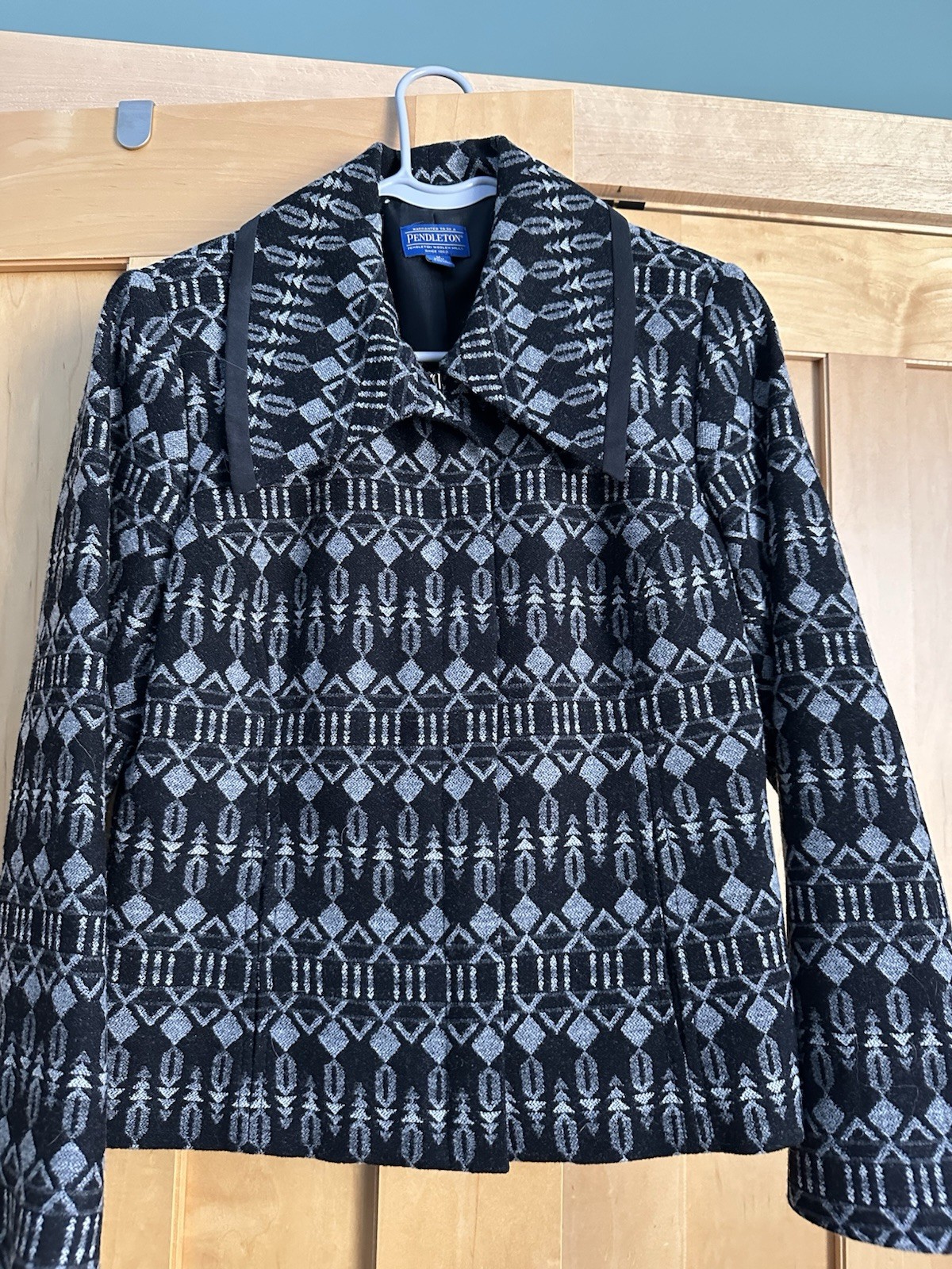 Pendleton Virgin Wool Zip Front Jacket Size Mediu… - image 1