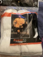 Powerfit Mud Calf Crew Socks X 6 Shoe Size 7-12 New