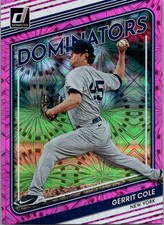 2022 Donruss #D-11 Gerrit Cole Dominators Pink Fireworks
